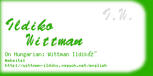 ildiko wittman business card